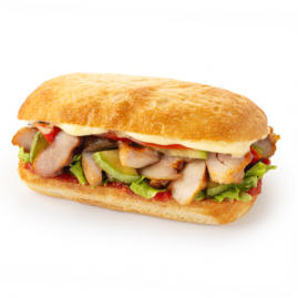 Сэндвич с курицей и овощами гриль